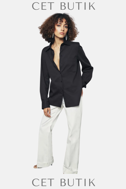 Zara ZW Collection Oversize Gömlek – Dark Anthracite