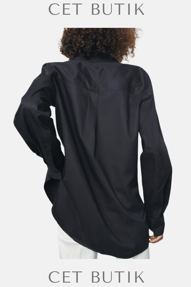 Zara ZW Collection Oversize Gömlek – Dark Anthracite