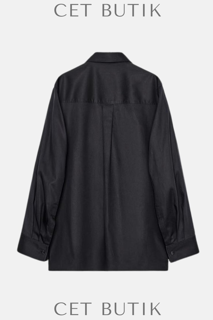 Zara ZW Collection Oversize Gömlek – Dark Anthracite