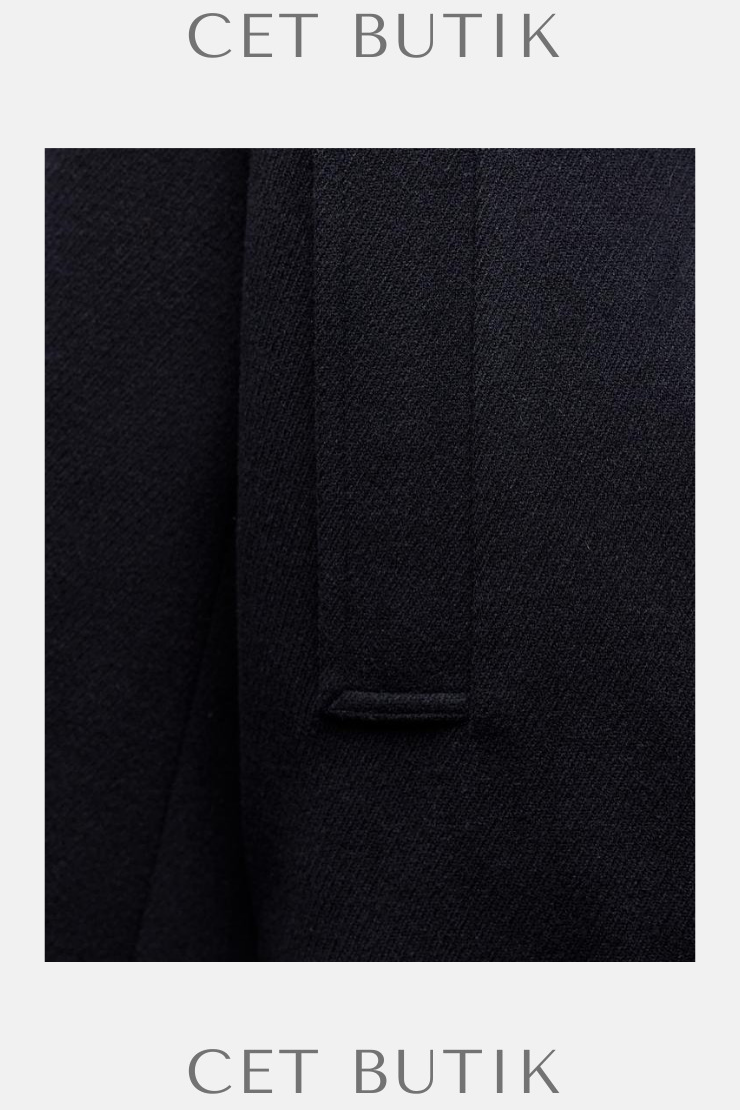 Zara Kruvaze Kısa Kaban – Kışlık Polyester / Akrilik Harmanı