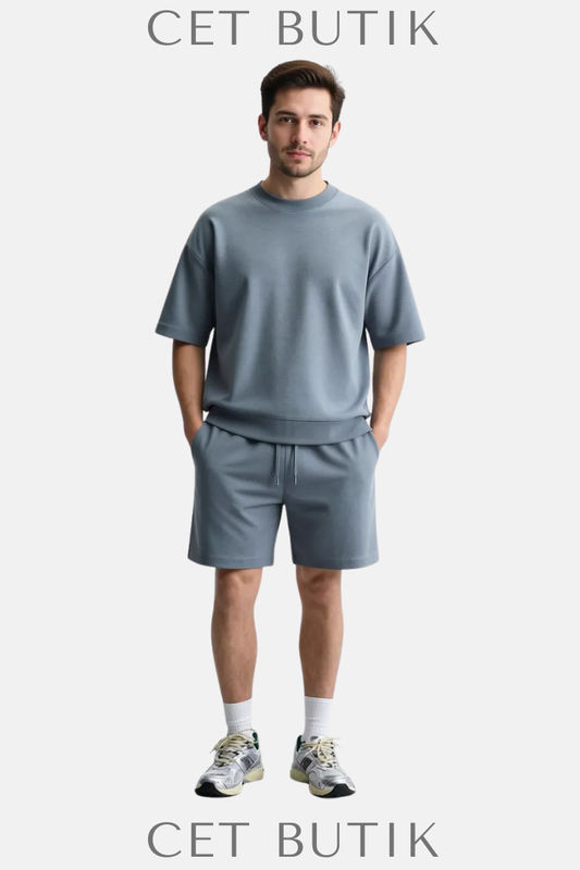 Zara Technical Interlock Sweatshirt – Orta Mavi / Mid-Blue