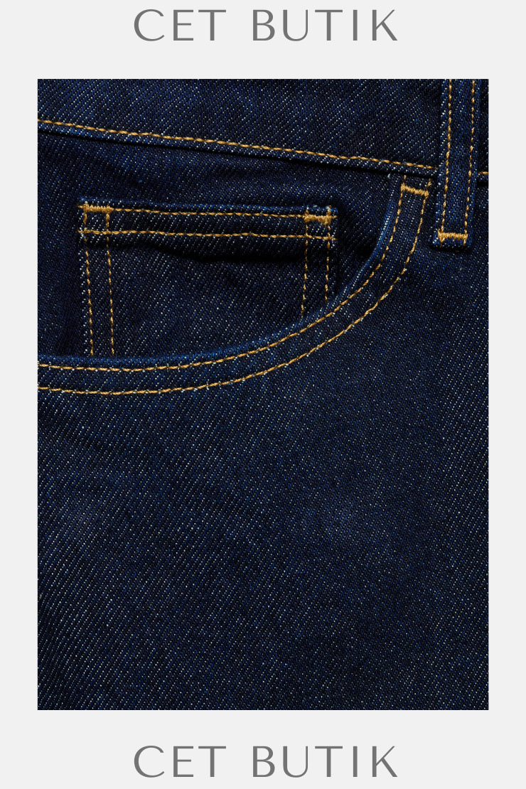 Mango Matilda Rinse Wash Düz Kesim Jean – Kadın / Orta Bel