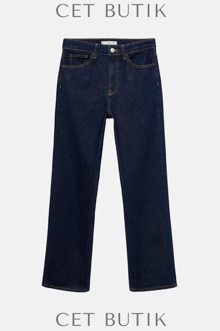 Mango Matilda Rinse Wash Düz Kesim Jean – Kadın / Orta Bel
