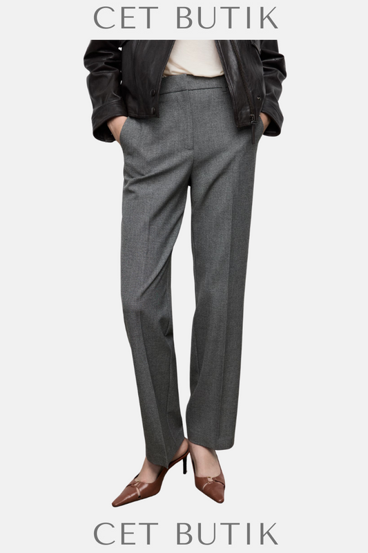 Mango Düz Kesim Orta Bel Pantolon – Straight Mid-Rise Trousers