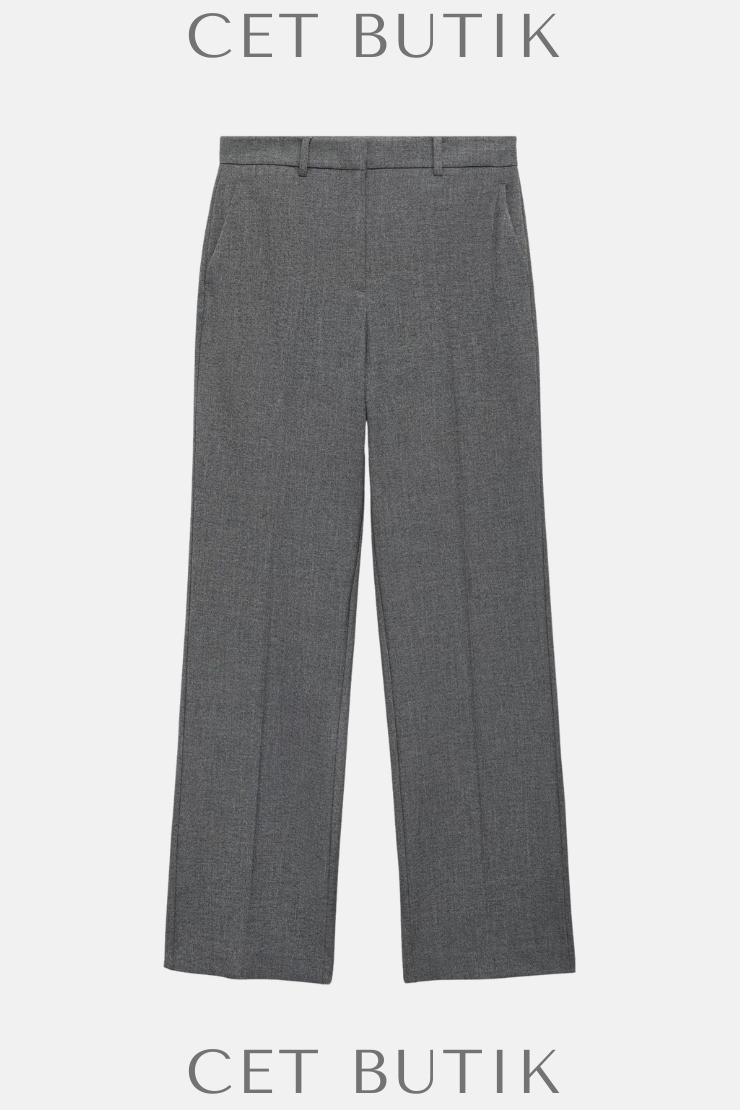 Mango Düz Kesim Orta Bel Pantolon – Straight Mid-Rise Trousers