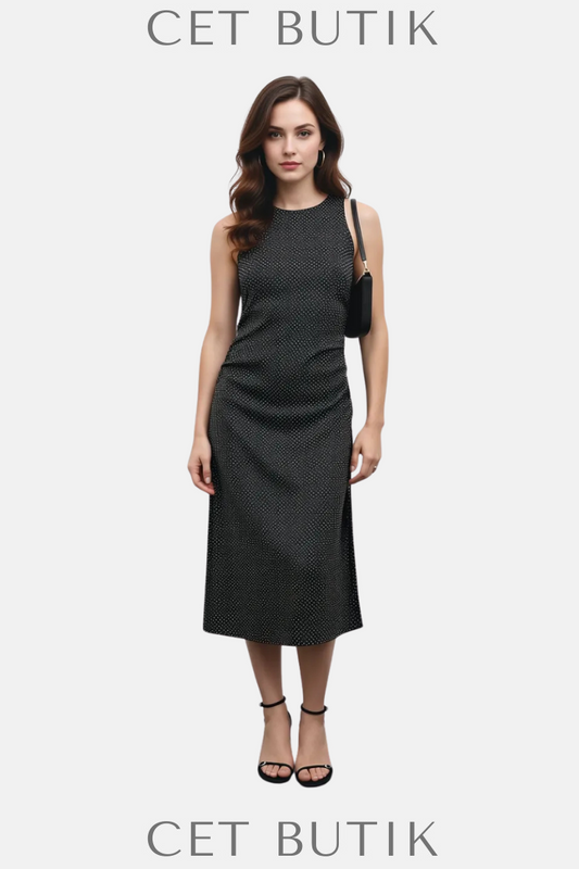 Mango Puantiye Yan Pileli Elbise – Polka Dot Dress