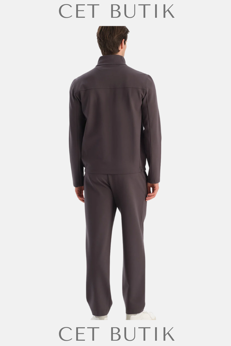 DAGİ Erkek Siyah Fermuarlı Dik Yaka Sweatshirt