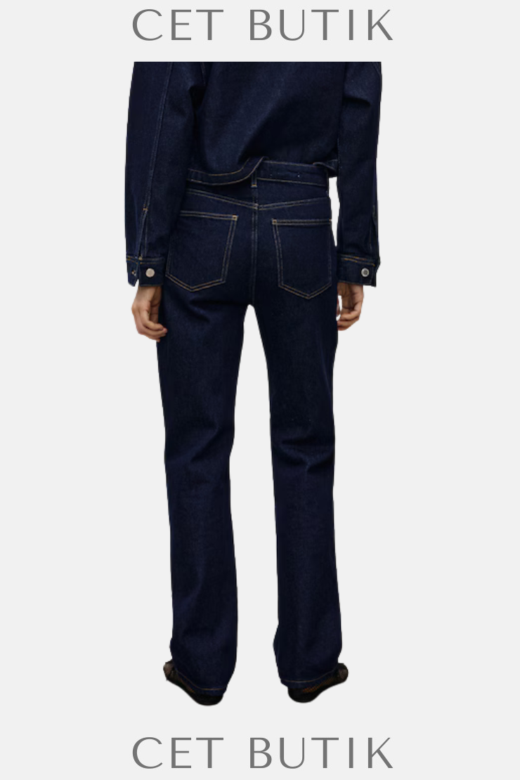 Mango Matilda Rinse Wash Düz Kesim Jean – Kadın / Orta Bel