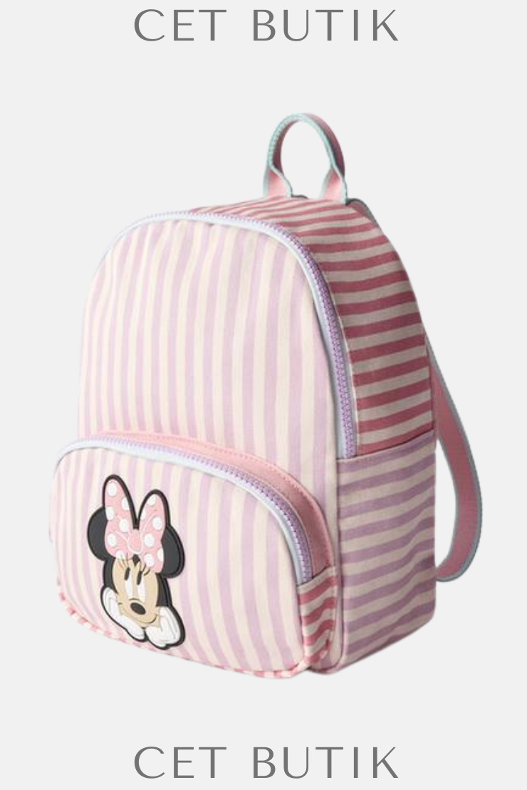 Zara Minnie Mouse ® Disney Çizgili Sırt Çantası – Pembe