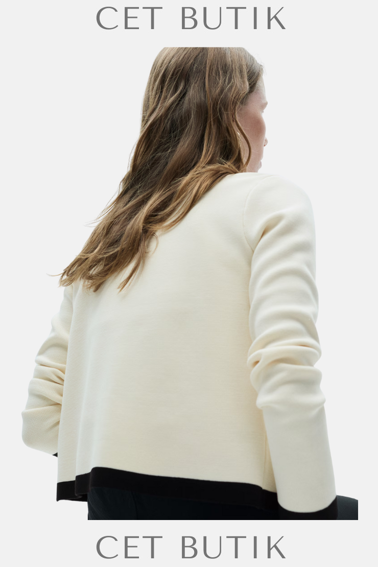 Mango Cardigan with Contrasting Trim