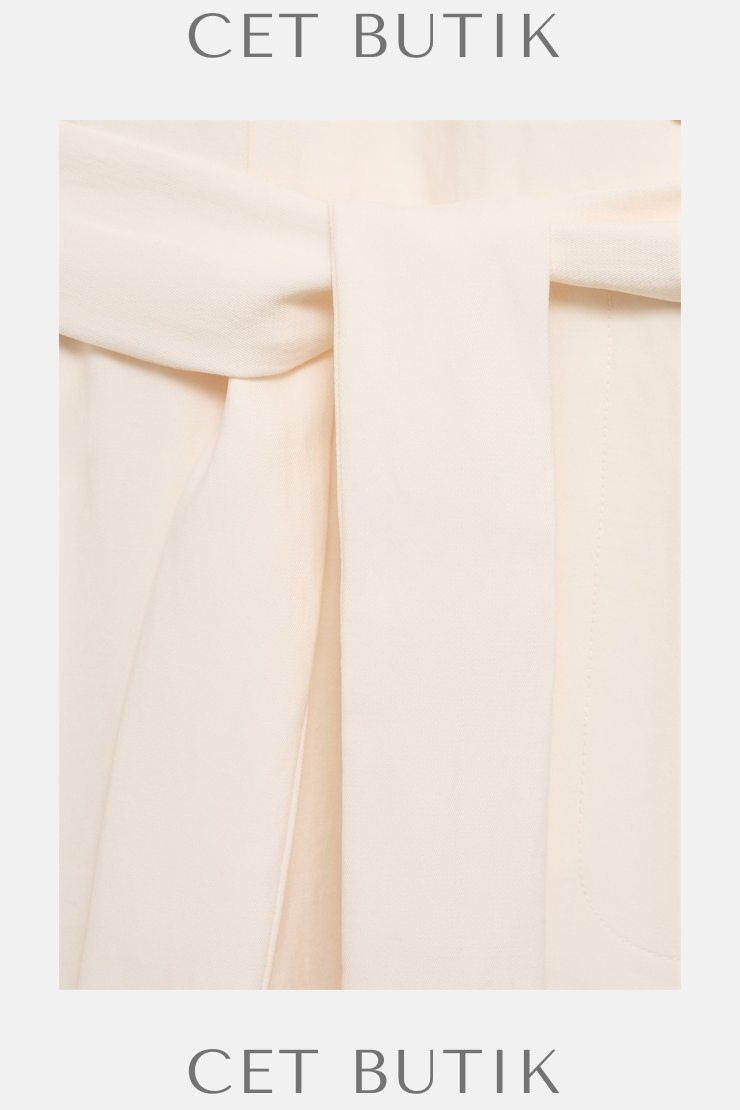 Mango Halter-Yaka Tulum with Belt – Ecru / Kadın Jumpsuit