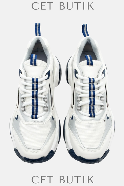 Marjin Kadın Sneaker Mizon – Lacivert | Kalın Tabanlı Spor
