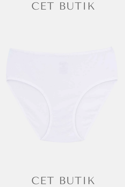 Dagi 5104KC Beyaz Yüksek Bel 3’lü Slip Külot Süprem İnce Kumaş