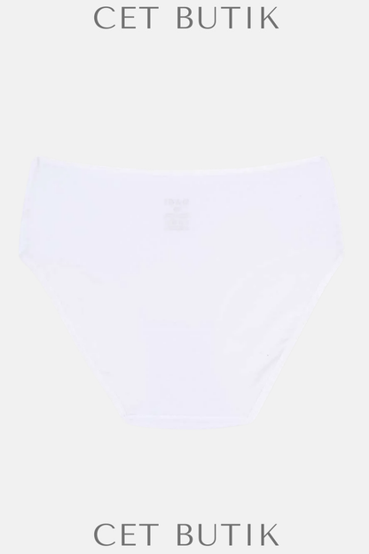 Dagi 5104KC Beyaz Yüksek Bel 3’lü Slip Külot Süprem İnce Kumaş