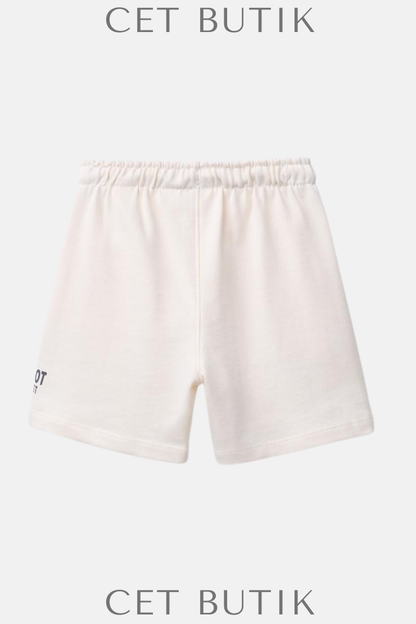 Erkek Çocuk Şort (Text Print Straight Plush Bermuda Shorts)