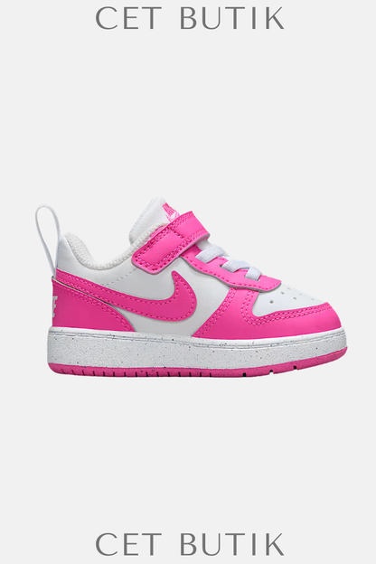 Nike Court Borough Low Recraft (TD) White / Laser Fuchsia Çocuk Sneaker