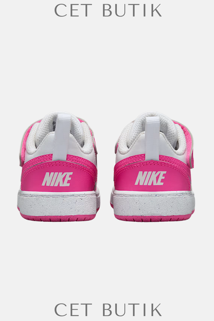 Nike Court Borough Low Recraft (TD) White / Laser Fuchsia Çocuk Sneaker