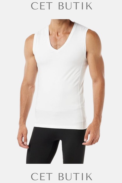DAGİ D5060 Compact Kolsuz V Yaka T-Shirt