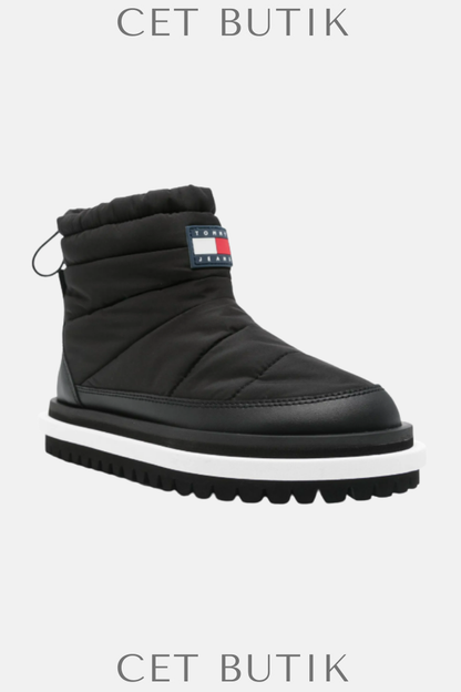 Tommy Jeans Padded Light Brown Rain Boots – Kadın Deri Yağmur Botu
