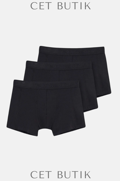 DAGİ D2812 Siyah Basic Modal 3’lü Boxer