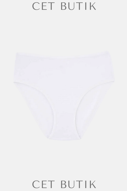 DAGİ 5104KC Siyah / Beyaz / Ten Yüksek Bel 3’lü Slip Külot