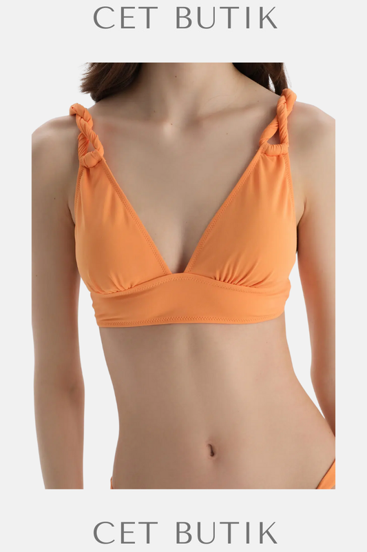 DAGİ Turuncu Üçgen Bikini Üst