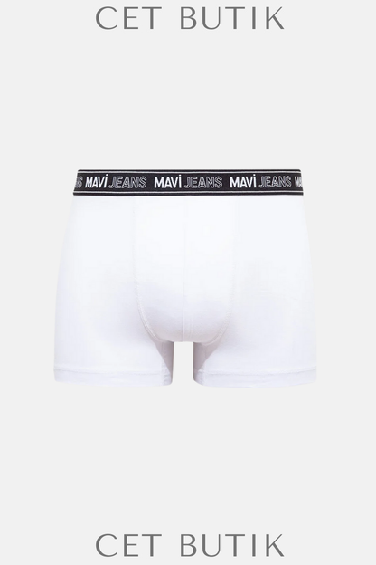 Mavi M0911082-620 Beyaz Fitted Boxer – %95 Pamuk / %5 Elastan