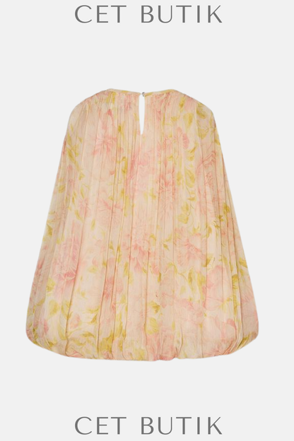 Zara ZW Collection Çiçek Baskılı Viskon Bluz – Renkli