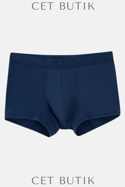 Dagi Light Blue-Navy 4210 3’lü Desenli Micro Modal Boxer Seti