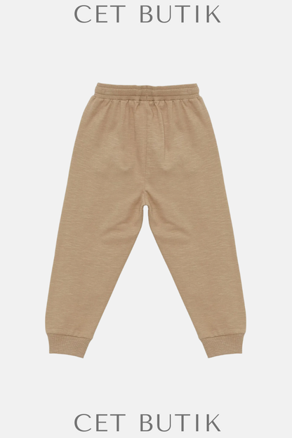 LCW Erkek Bebek Bej Beli Lastikli Basic Jogger Eşofman Altı