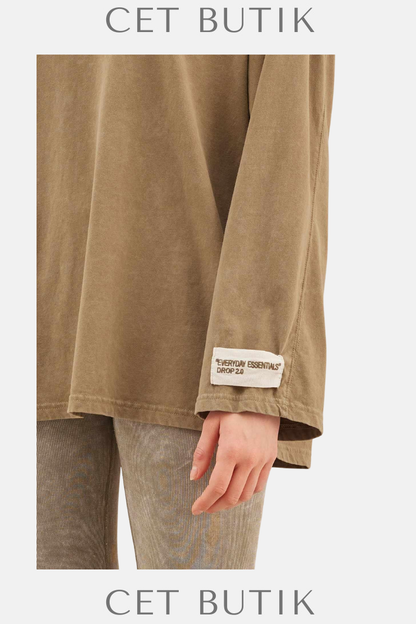 Manuka Soluk Efektli Oversize Sweatshirt
