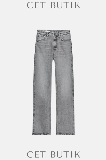 Zara TRF Yüksek Bel Düz Kesim Jean – Mavi | Konfor & Stil Bir Arada
