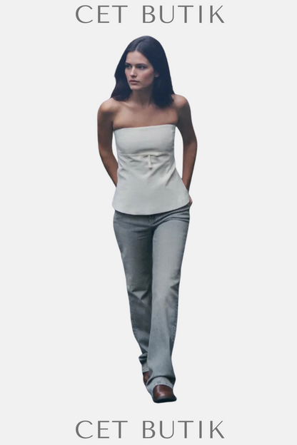 Zara TRF Yüksek Bel Düz Kesim Jean – Mavi | Konfor & Stil Bir Arada