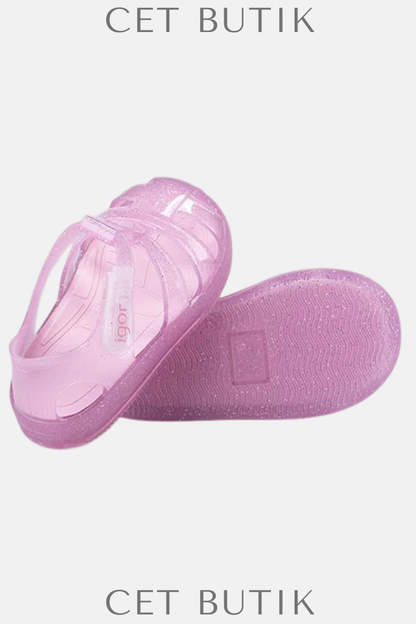 Igor Star Glitter Simli Pembe Çocuk Sandalet
