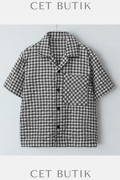 Zara Wrinkled Effect Checked Shirt