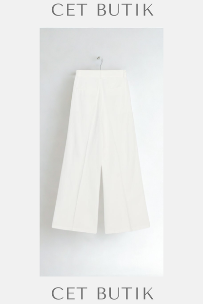 Zara Pilili Pantolon – Ekru / Pleated Pants
