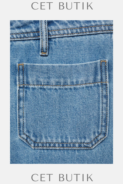 Mango Yüksek Bel Geniş Paça Jean