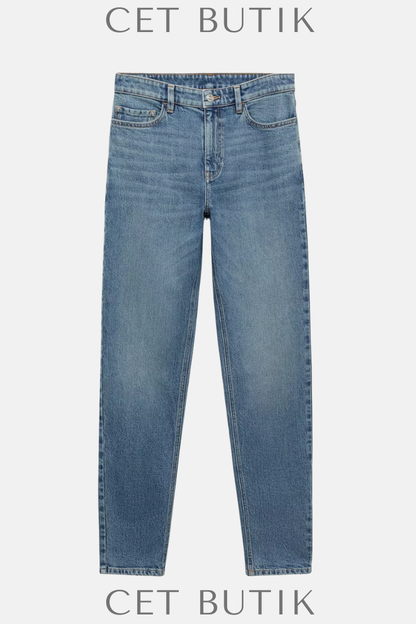 Mango High Rise Comfort Mom Jeans