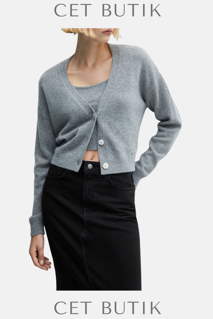 Mango Uzun Yırtmaçlı Kot Etek – Slit Denim Skirt