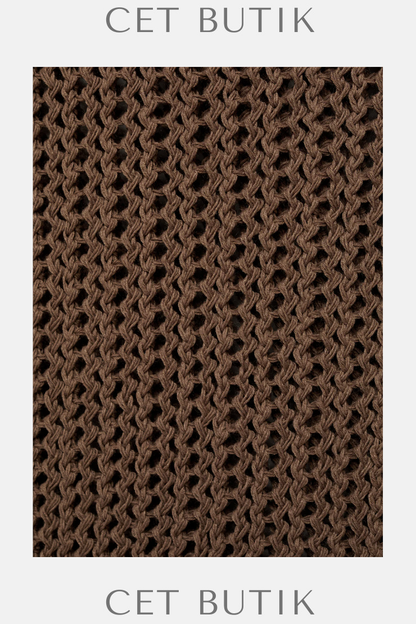 Mango Uzun Crochet Elbise – Tığ İşi Örgü, Kolsuz