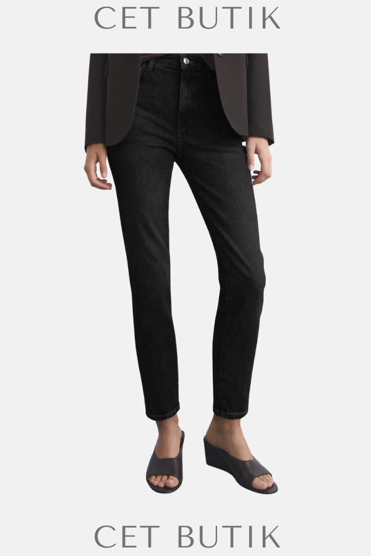 Mango Claudia Yüksek Bel Slim Fit Cropped Jean