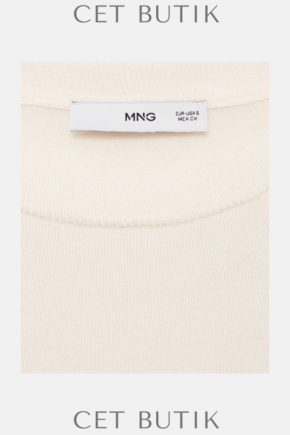 Mango Yün Karışımlı Yuvarlak Yaka Kazak – Wool-Blend Round-Neck Sweater