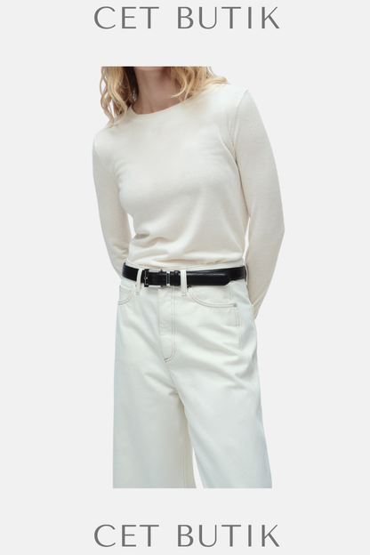 Mango Yün Karışımlı Yuvarlak Yaka Kazak – Wool-Blend Round-Neck Sweater