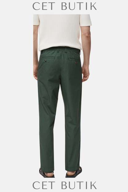Mango Poplin %100 Pamuk Erkek Pantolon – Regular Fit