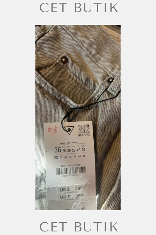 Zara Gri Tonlu Kot Jean Pantolon