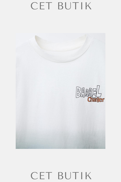 Zara Tie-Dye Slogan Baskılı T-Shirt – Gök Mavis