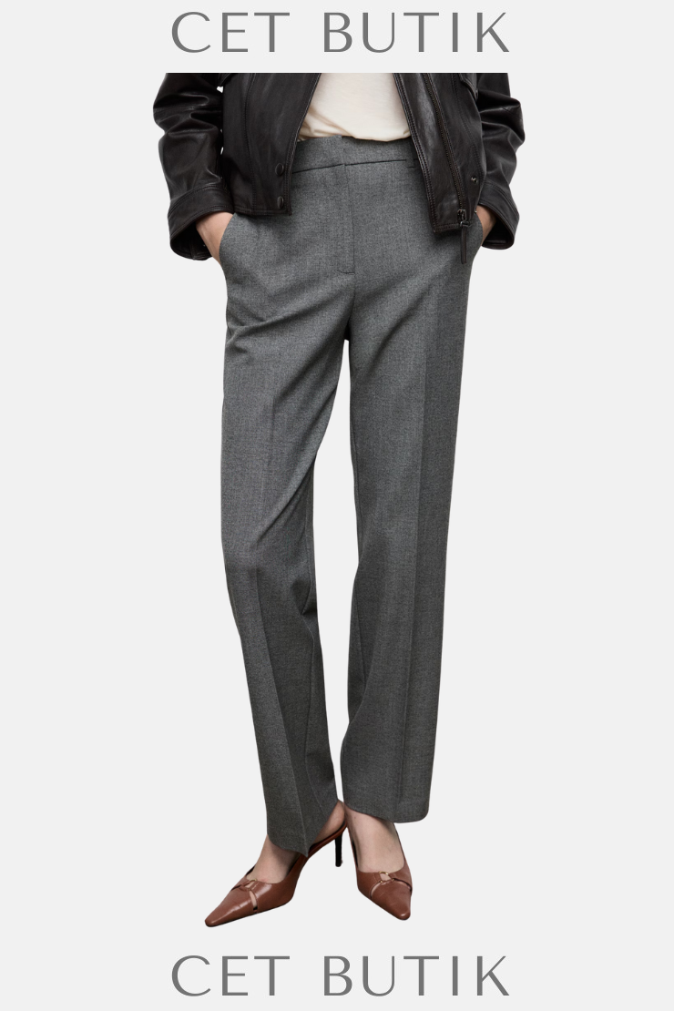 Mango Düz Kesim Orta Bel Pantolon – Straight Mid-Rise Trousers
