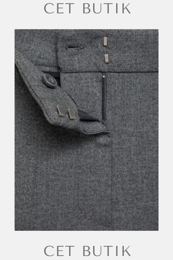 Mango Düz Kesim Orta Bel Pantolon – Straight Mid-Rise Trousers