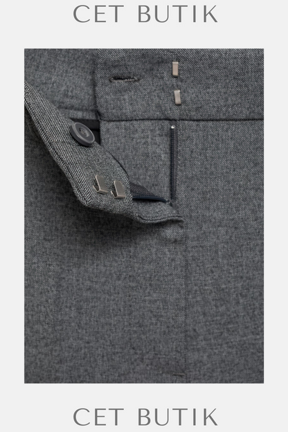 Mango Düz Kesim Orta Bel Pantolon – Straight Mid-Rise Trousers
