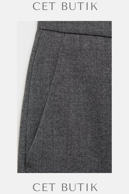 Mango Düz Kesim Orta Bel Pantolon – Straight Mid-Rise Trousers